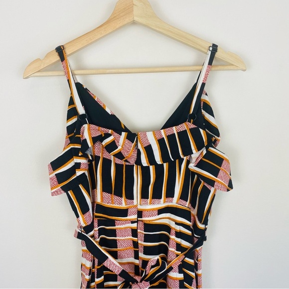 Ann Taylor Linen Patterned Wrap Dress Size 4P - Picture 9 of 13